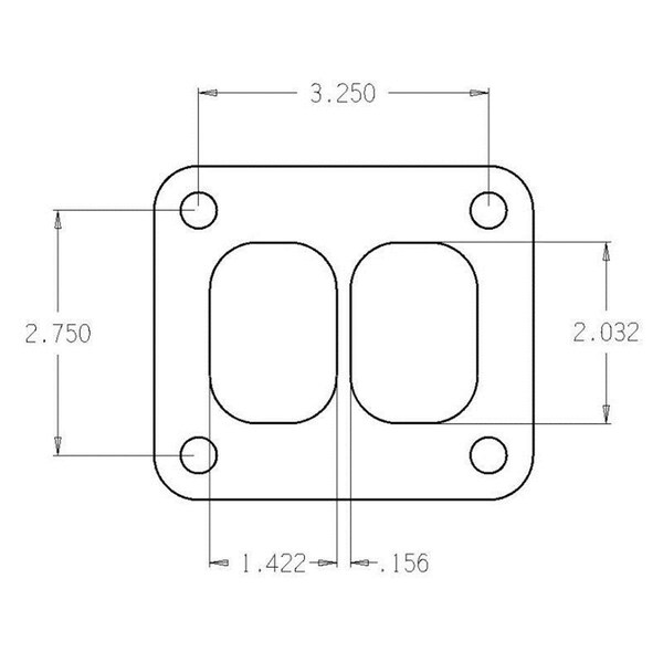 Slugfest Supplies Inlet 0.01 in. Exhaust Gasket for Turbo FLG T-Series Exhaust SL3841283 - main